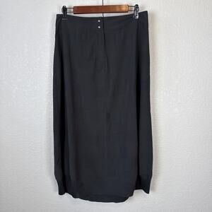 Babette SF Womens Midi Skirt Size S Black Tonal Check Pleated Hem Lagenlook